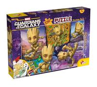 Lisciani - Puzzle MARVEL Groot DF Plus - Puzzle 250 piezas doble cara para niños 7+ - Formato 50x35 cm - Reverso para colorear - Actividad creativa - Regalo para niños y niñas