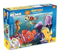 Lisciani Puzzle Maxi Floor para niños de 60 piezas 2 en 1, Doble Cara con reverso para colorear - Disney Nemo 48243