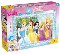 Lisciani Puzzle para niños de 108 piezas 2 en 1, Doble Cara con reverso para colorear - Disney Princesas 47963