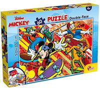 Lisciani Puzzle para niños de 60 piezas 2 en 1, Doble Cara con reverso para colorear - Disney Mickey Mouse 86535