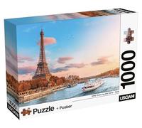 Lisciani - Puzzle París Torre Eiffel 1000 Piezas Super Shine Adultos Desde 14 Años - Póster Incluido - Impresión Brillante Piezas Encajables 50x35 cm y Póster 70x50 cm