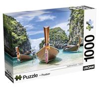 Lisciani - Puzzle Tailandia 1000 Piezas Super Shine Adultos Desde 14 Años - Póster Incluido - Impresión Brillante Piezas Encajables 50x35 cm y Póster 70x50 cm