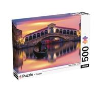 Lisciani - Puzzle Venecia y Canales 500 Piezas Super Shine Adultos Desde 14 Años - Póster Incluido - Impresión Brillante Piezas Encajables 50x35 cm y Póster 70x50 cm