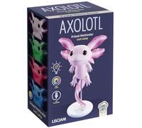Lisciani - RAINY DAYS - Lámpara LED Axolotl multicolor a partir de 12 años - Luz nocturna RGB de intensidad regulable - Recargable por USB tipo C - Iluminación inalámbrica - Mejora de la autonomía