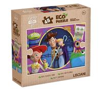 Lisciani - Toy Story - Mini Eco Puzzle de 48 Piezas - Desde 3 Años | Rompecabezas Ecorresponsable - Reverso Ilustrado en Blanco y Negro por Decorar - Observación y Habilidad Manual - 35 x 25 cm