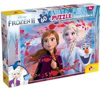 Liscianigiochi 47230 Frozen II Puzzle infantil para colorear, Doble Cara, para colorear, 60 piezas, 50x35 cm, Elsa y Anna, Puzzles infantiles para niñas, para pintar, Juegos Disney, para niña 4 años
