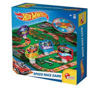 Liscianigiochi 47312 Hot Wheels Juego de Mesa Carrera de Velocidad, Incluye Ruleta, Tablero, Fichas y Cartas de cartón, De 2 a 4 Jugadores, Juegos para niños, Juguetes Infantiles, A Partir de 5 años