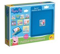 Liscianigiochi 47315 Peppa Pig 8 Puzzles Infantiles, 25 Piezas, Puzzle Progresivo, Incluye Caja piramidal, Rompecabezas para niños, Ideas de Regalos para cumpleaños 2 años