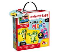 Liscianigiochi 47613 Lisciani Montessori Baby Memo táctil, 24 piezas, Acabado rugoso, Juegos educativos, Juguetes bebé 1 año, Giocare Educare, Aprender divirtiéndose, Educatouch, Memory juego niños
