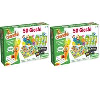 Liscianigiochi Carotina 50 Juegos para niños, Multicolor, 76710, 3-6 años (Paquete de 2)