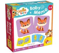 Lisciani - CAROTINA BABY - Baby Memo: Los Bebés Animales - Juego de Mesa Educativo - Para Niños de 1 a 4 Años - Desarrolla la Memoria y la Reflexión - 24 Cartas Coloridas y Divertidas para Explorar