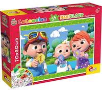 Liscianigiochi CoComelon-Puzzle Maxi Floor para niños a Partir de 3 años, 35 Piezas, 2 en 1 Doble Cara con Reverso para Colorear, Color stücke - mit seinen freunden (91027)