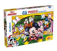 Liscianigiochi Disney Puzzle DF M-Plus 48 Mickey | Rompecabezas para Manos Pequeñas - Un Lado Ilustrado y Otro por Decorar - Coordinación y Precisión - Formato Final 35 x 25 cm