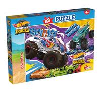 Lisciani - HOT WHEELS Puzzle - 48 Piezas - Para Niños desde 4 Años - 35x25cm - Puzzle de Monster Trucks - Coches de Carreras de Competición - Desarrolla Reflexión y Destreza
