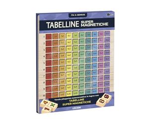 Liscianigiochi- I'm a Genius Tablas de multiplicar supermagnéticas, 105502, Multicolor