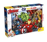 Liscianigiochi Marvel Puzzle DF MAXIFLOOR 108 Avengers | Gran Juego de Reconstitución - Escena de los Superhéroes en el Anverso - Dorso por Decorar - Formato Final 70 x 50 cm