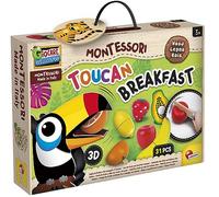 Liscianigiochi Montessori Wood Toucan Breakfast | Juguete de Madera por Cortar - 8 Alimentos por Trocear y Recomponer - Coordinación y Motricidad Fina - 31 Elementos Incluidos