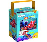 Liscianigiochi- Puzzle in a Tub Doble Cara con Reverso para Colorear 60 Piezas con 4 rotuladores incluidos Nemo Disney Puzle para niños, Multicolor (86184)