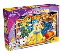 Liscianigiochi , Puzzle Maxi Floor para niños de 108 piezas, 2 en 1 Doble Cara con reverso para colorear - Disney La Bella y la Bestia - 91775