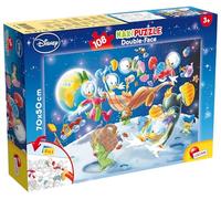 Liscianigiochi Puzzle Maxi Floor para niños de 108 piezas 2 en 1, Doble Cara con reverso para colorear - Disney Mickey Mouse en el espacio 48298