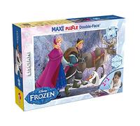 Liscianigiochi Puzzle Maxi Floor para niños de 108 piezas 2 en 1, Doble Cara con reverso para colorear - Disney Frozen La reina de las nieves 46898