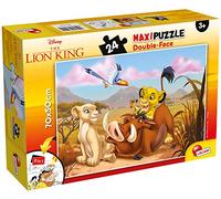 Liscianigiochi Puzzle Maxi Floor para niños de 24 piezas 2 en 1, Doble Cara con reverso para colorear - Disney Rey Leon 74105
