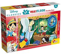 Liscianigiochi Puzzle Maxi Floor para niños de 24 piezas 2 en 1, Doble Cara con reverso para colorear - Disney Pinocchio 86672