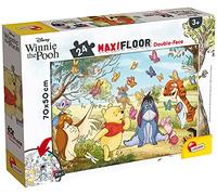 Liscianigiochi Puzzle Maxi Floor para niños de 24 piezas 2 en 1, Doble Cara con reverso para colorear - Disney Winnie el Oso 86665