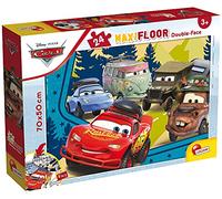Liscianigiochi Puzzle Maxi Floor para niños de 24 piezas 2 en 1, Doble Cara con reverso para colorear - Disney Cars 86634