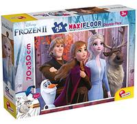 Liscianigiochi Puzzle Maxi Floor para niños de 24 piezas 2 en 1, Doble Cara con reverso para colorear - Disney Frozen 2 La Reina de las nieves 86658