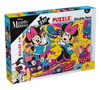 Liscianigiochi , Puzzle Maxi Floor para niños de 250 piezas, 2 en 1 Doble Cara con reverso para colorear - Minnie Mouse - 91690