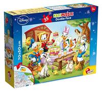 Liscianigiochi Puzzle Maxi Floor para niños de 35 piezas 2 en 1, Doble Cara con reverso para colorear - Disney Mickey Mouse 48199