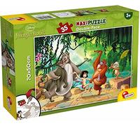 Liscianigiochi Puzzle Maxi Floor para niños de 35 piezas 2 en 1, Doble Cara con reverso para colorear - Disney El Libro de la Jungla 74143