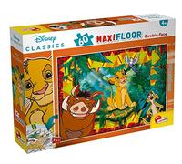 Liscianigiochi , Puzzle Maxi Floor para niños de 60 piezas, 2 en 1 Doble Cara con reverso para colorear - Disney Rey León - 91751