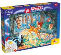 Liscianigiochi Puzzle para niños 2 en 1, Doble cara con reverso para colorear, Disney Bambi, Multicolor, 60 piezas