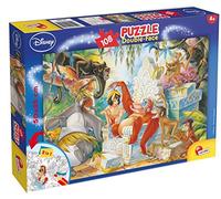 Liscianigiochi Puzzle para niños de 108 piezas 2 en 1, Doble Cara con reverso para colorear - Disney El libro de la Jungla 48045