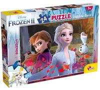 Liscianigiochi Puzzle para niños de 24 piezas 2 en 1, Doble Cara con reverso para colorear - Disney Frozen 2 La Reina de las nieves 81295