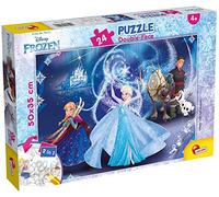 Liscianigiochi Puzzle para niños de 24 piezas 2 en 1, Doble Cara con reverso para colorear - Disney Frozen La reina de las nieves 74006