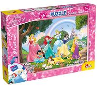 Liscianigiochi Puzzle para niños de 24 piezas 2 en 1, Doble Cara con reverso para colorear - Disney Princesas 73993