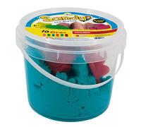 Liscianigiochi- Sandy 1 kg, sin Gluten, Arena mágica de Colores, Cubo, 4 moldes de plástico, Multicolor (96732)