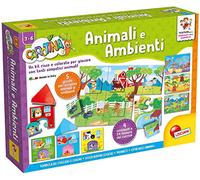 Liscianigiochi- Zanahoria Lisciani Giochi 60146 - Juego Carotina Maxi Animales y Ambientes, Multicolor