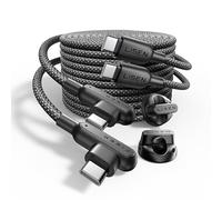 LISEN 240W Ladekabel mit Ständer USB C Kabel 2M, Besitzt alle Funktionen eines USB C Kabel 100W, USB C auf USB C Ladekabel 2M mit Kabelhalter für iPhone 17/16, Switch, Samsung, Pixel, MacBook, iPad