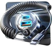 LISEN Cargador Coche Carga Rapida 3 en 1, 65W+30W Cable USB C Cargador Mechero Movil Coche 12V Toma Carregador Isqueiro Carro Accesorios Coche para iPhone 16 15 Pro MAX, Samsung S25 S23 Xiaomi Google