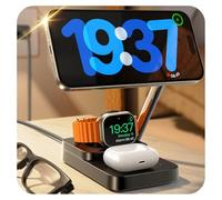 LISEN Cargador Inalambrico iPhone para Magsafe，Cargador 3 en 1 Base sem fios iPhone para Apple Watch Carga Rapida Inalambrico Estacion de Carga para Apple iPhone 15 14 13 12 Series/AirPods/iWatch