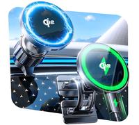 LISEN Qi2 Magsafe - Soporte para coche con función de carga de 15 W, estación de carga inductiva para coche, cargador de coche Magsafe y USB C, adaptador para encendedor de cigarrillos para 17 iPhone