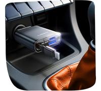 LISEN Retráctil Cargador Coche Carga Rápida 57W, 3 en 1 Cargador Mechero USB C 12V Compacto Carregador Isqueiro Carro Accesorios Coche para iPhone 16 15 Pro MAX Samsung S25 Xiaomi Cooper Fiat Gadgets