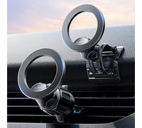 LISEN Soporte Movil Coche Magsafe [24 Imanes Fuerte], Soporte Magnetico Movil Coche, 360° Rotación Suporte Telemovel Carro Accesorios Coche Compatibles con iPhone 17 Pro MAX 16 15 14 13