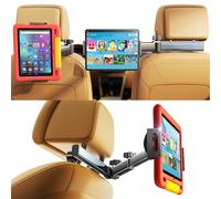 LISEN Soporte Tablet Coche Reposacabezas, Soporte iPad Movil Coche Asiento Trasero [Plegable] 360°Rotación, Niño Accesorios Coche Camper para iPad Air Pro 11th Fire 10 Mini Samsung Xiaomi de 4.4-11"