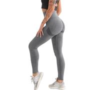 Lishang Leggins Deportivos Mujer Push Up Mallas Mujer Deporte Cintura Alta Mallas Deportivas Conjunto Fitness para Gym Entrenamiento Yoga Jogging A Gris Oscuro L
