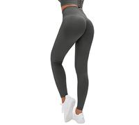 Lishang Leggins Deportivos Mujer Push Up Mallas Mujer Deporte Cintura Alta Mallas Deportivas Conjunto Fitness para Gym Entrenamiento Yoga Jogging D Gris Oscuro S